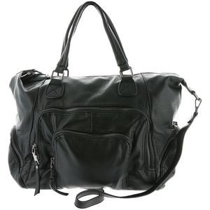 MMS Womens Glam On The Go Black Pebbled Crossbody Satchel Handbag Purse NWT